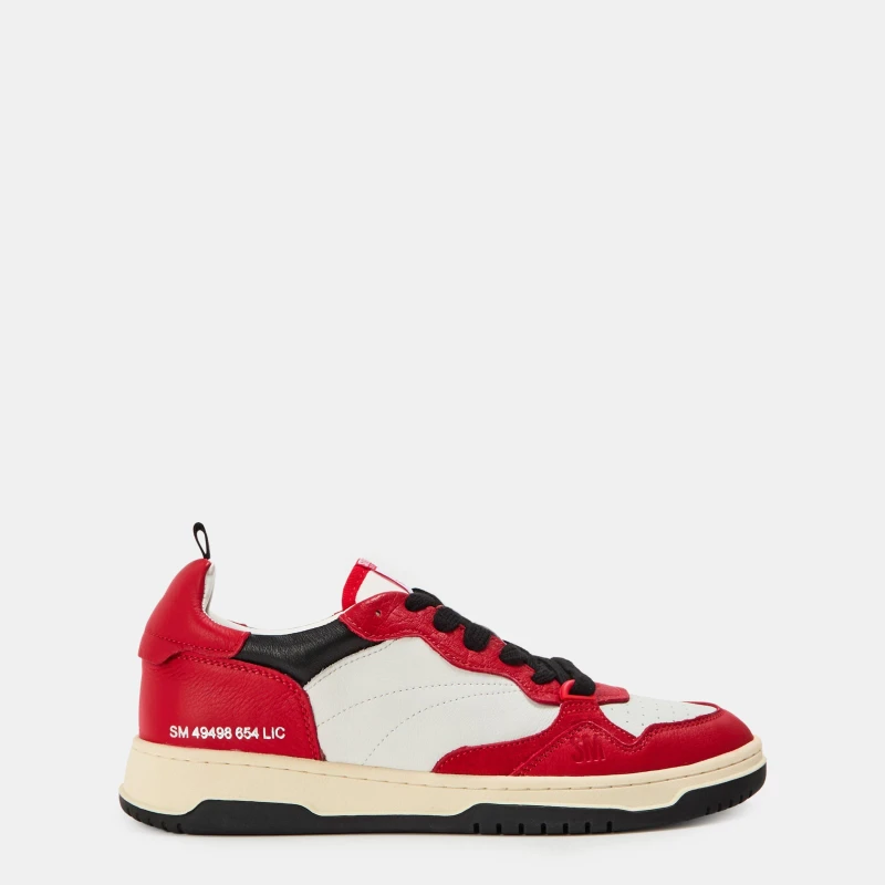 Image of Steve Madden Mens Easton Low-Top Trainers Red/Blk male 6 (39)