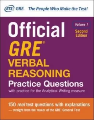 Image of Official GRE Verbal Reasoning practice questions Volume 1 by Educational Testing Service