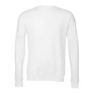 Image of Bella + Canvas Adults Unisex Drop Shoulder Sweatshirt (L) (White)