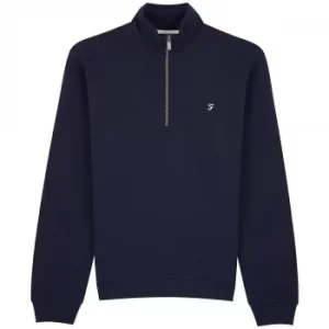 Image of Farah Mens Aintree 1/4 Zip Sweater Dark Navy XXL