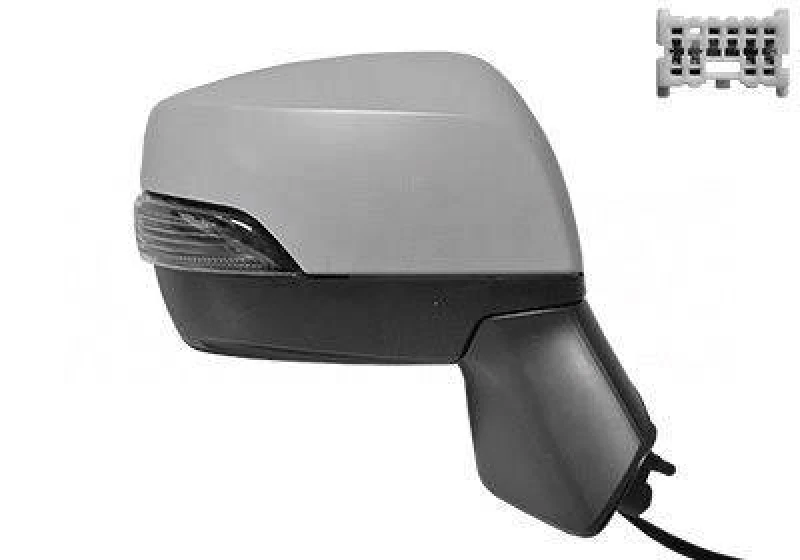 Image of VAN WEZEL 5141818 Wing mirror * HAGUS * Right, Heatable, primed Outside Mirror (50)