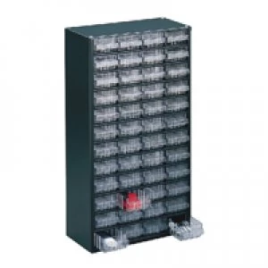 Image of Slingsby Clear 48 Drawer System Dark Grey Storage Cabinet 324196