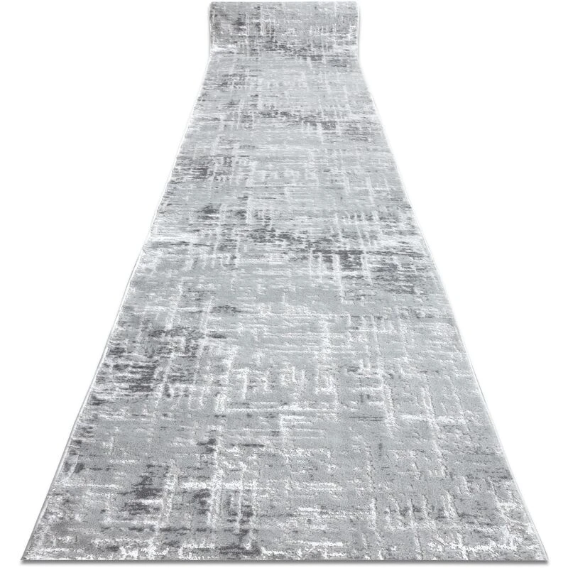 Image of RUGSX Rugsx - Runner Structural mefe 8722 two levels of fleece grey / white 60cm grey 60x140cm @149560