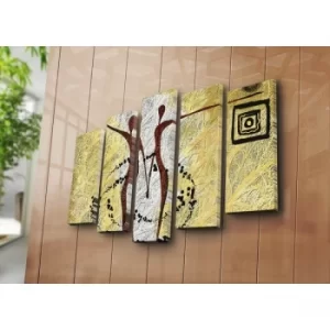 Image of 5PAT-11 Multicolor Decorative Canvas Painting (5 Pieces)