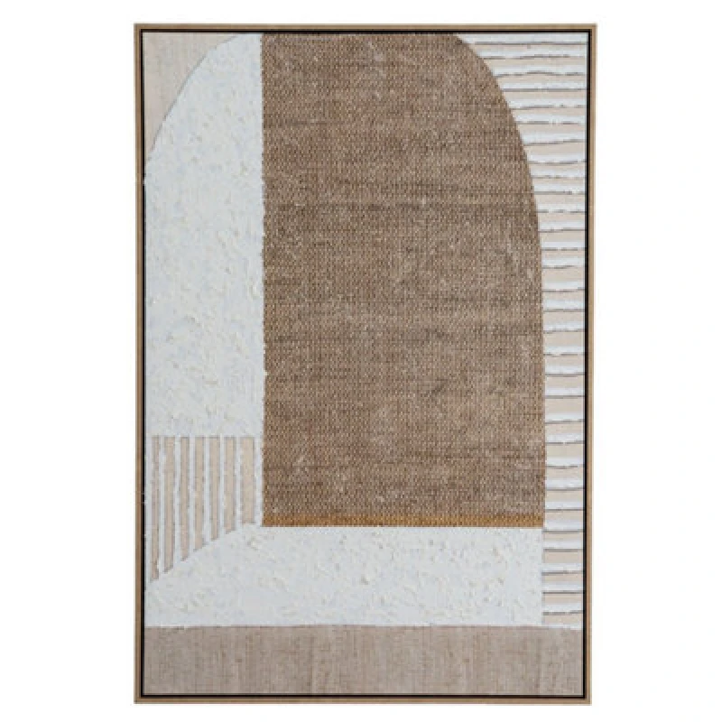 Image of Hill Interiors Petra Hand Painted Canvas In Frame - Wood - L3 X W80 X H120 Cm - Multi-Coloured