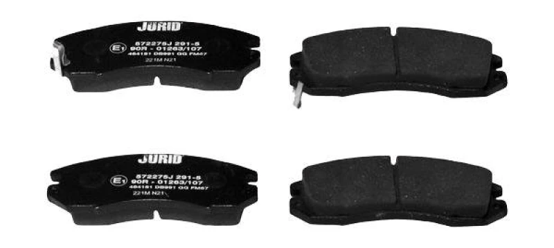 Image of JURID 572275J Brake pad set with acoustic wear warning, without accessories Brake Pad Set,disc brake (402)