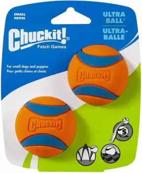 image of Chuckit Ultra Ball High Bounce Rubber Dog Ball, 2 Small Balls