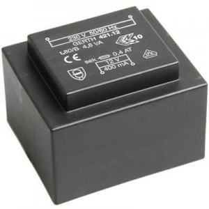 Image of PCB mount transformer 1 x 230 V 2 x 12 V AC 4.80 VA 200 mA