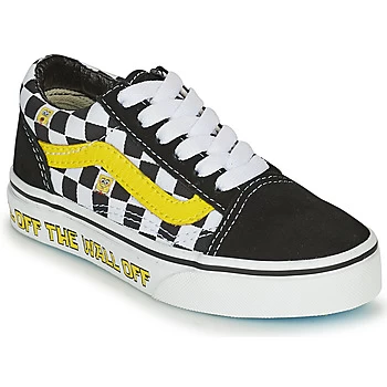 image of Vans OLD SKOOL boys's Childrens Shoes Trainers in Black