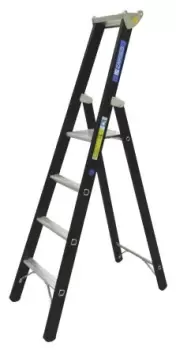 Image of Zarges Aluminium 4 steps Step Ladder, 1.06m platform height