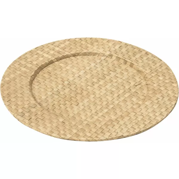 Image of Premier Housewares Pandanus Light Natural Charger Plate Set Of 2