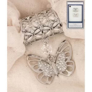 image of Equilibrium Scarf Ring With Dangly Butterfly