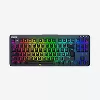 image of Fnatic miniSTREAK TKL Mechanical Gaming Keyboard Cherry MX SPEED RGB Silver Black - UK Layout