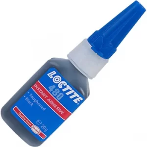 Image of Loctite 135250 480 Rubber Toughened Instant Adhesive Black 20g