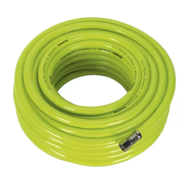 Sealey AHFC20 Air Hose High Visibility 20mtr x &#216;8mm with 1/4BSP Unions