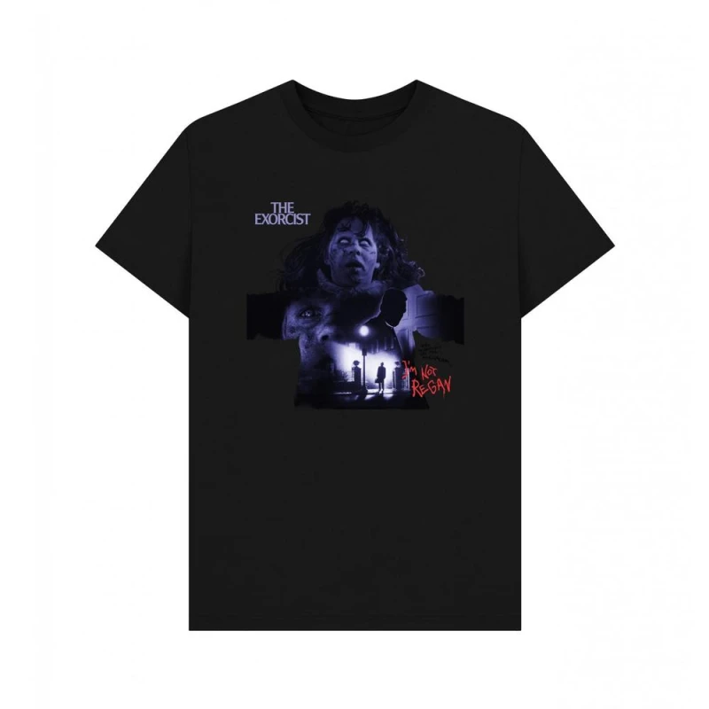 Image of The Exorcist Mens I'm Not Regan T-Shirt in Black Size: Small Black Male S