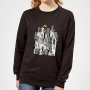 The Incredibles 2 Skyline Womens Sweatshirt - Black