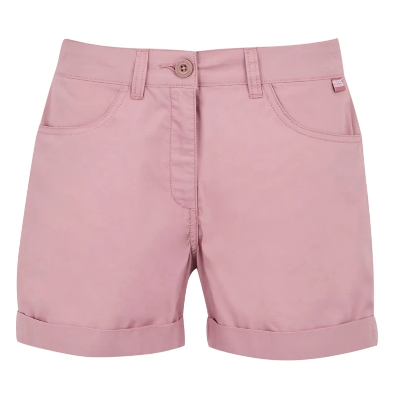 Image of Regatta Womens 'Pemma' Casual Chino Shorts in Pink Size: 16 Pink Female 16