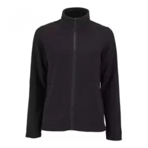 image of SOLS Womens/Ladies Norman Fleece Jacket (L) (Black)