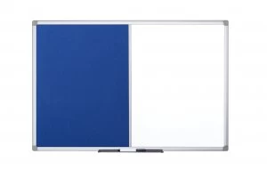 Image of Bi-Office Combination Magnetic and Felt Board 1200x900mm XA0522170