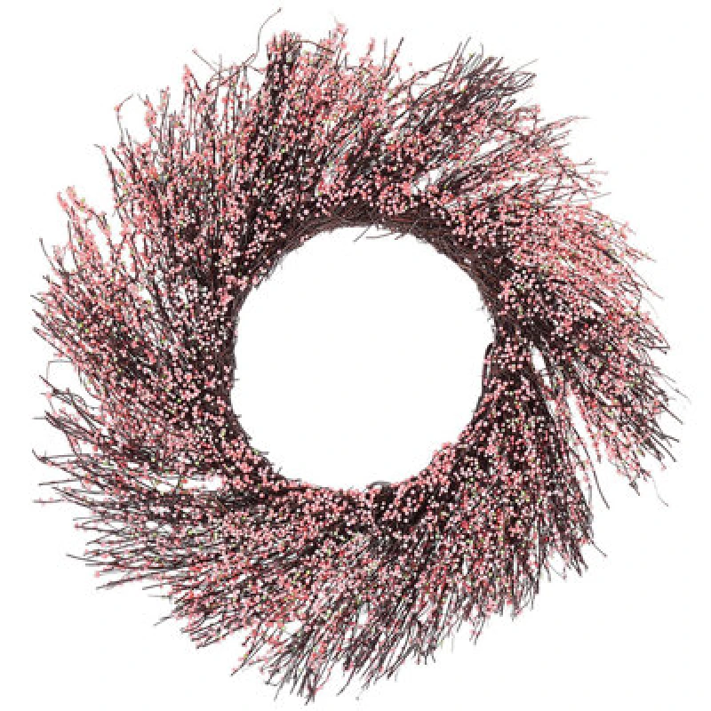 Image of Beliani Decorative Wreath Galletas 50 Cm Pink