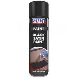 Image of Sealey SCS028S Black Satin Paint 500ml