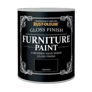 image of Rust-Oleum Gloss Furniture Paint - Liquorice - 125ml