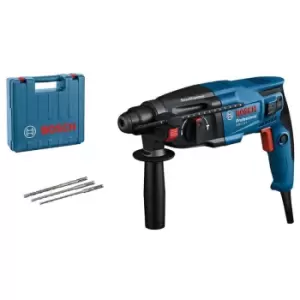 image of Bosch GBH 2-21 SDS+ Drill, 3x SDS-Plus Bits, Aux Handle, & Carry Case (110V) - N/A