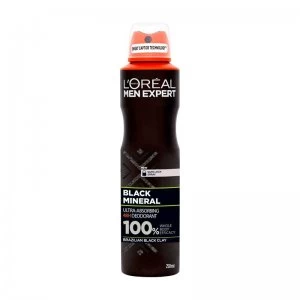 Image of LOreal Men Expert Black Mineral Deodorant For Him 250ml
