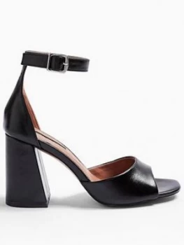 image of Topshop Sadie Block Heel Sandal - Black