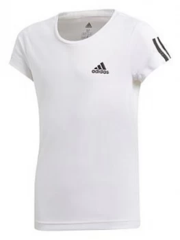 Image of Boys, adidas Youth Training Equipment T-Shirt - White/Black, Size 11-12 Years