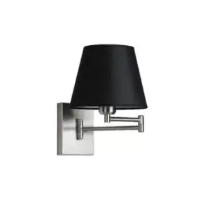 Image of GUrkovo Sconce Wall Lamp 1 Light Metal Black Shade