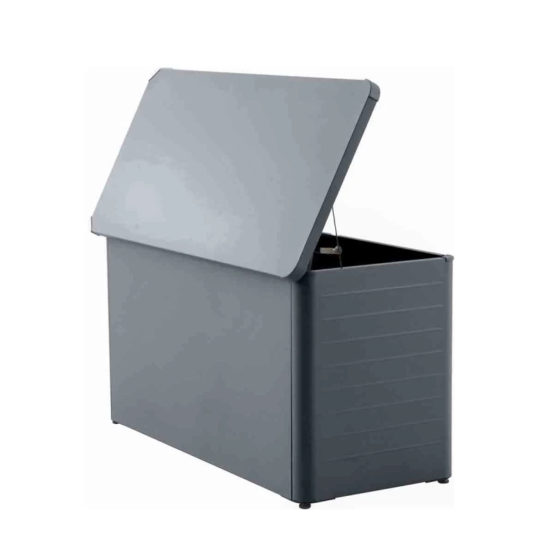 Image of Pacific Rhode Island Small Galvanised Steel Cushion Box Anthracite, Black 18-Y-002-ANT-S