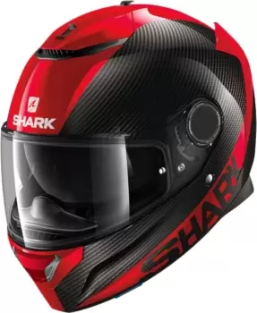 Image of Shark Spartan Carbon Skin Helmet, black-red, Size L, black-red, Size L