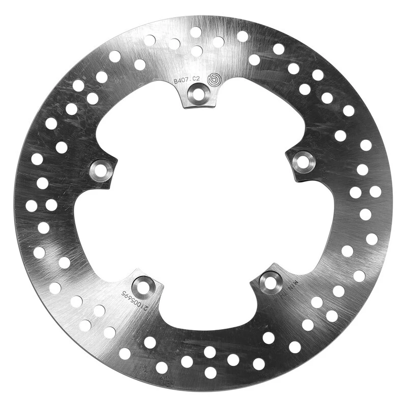 Image of BREMBO 68B407C2 Brake disc PRIME - Serie-Oro - Fixed Disc Front, Perforated Brake Disc (82)