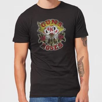 Image of Guns N Roses Cards Mens T-Shirt - Black - 3XL - Black