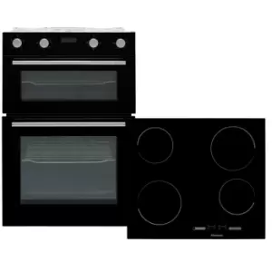 Image of Hisense BI6095CGUK Built In Electric Double Oven & Ceramic Hob Pack