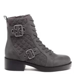 Image of Rocket Dog Pearly Grey Canvas Biker Boot