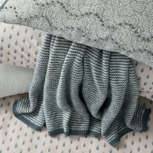 image of Murmur Edie Lough Green Throw Dark Green