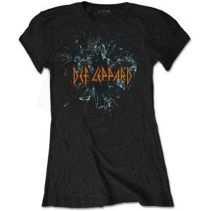 Image of Def Leppard - Shatter Womens Large T-Shirt - Black