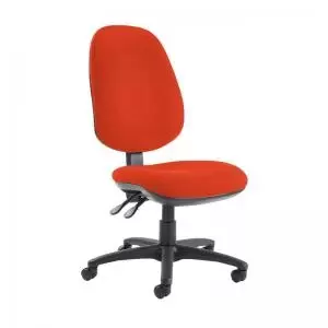 Image of Jota extra high back operator chair with no arms - Tortuga Orange