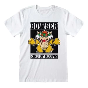 Image of Super Mario - Bowser King Of Koopas Unisex XX-Large T-Shirt - White