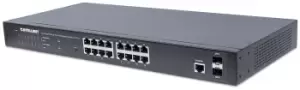 image of Intellinet 16-Port Gigabit Ethernet PoE+ Web-Managed Switch with 2...