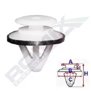 Image of ROMIX Clip, trim-/protection strip MAZDA,SUBARU B23162 909130088