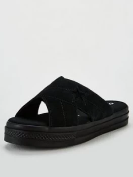 image of Converse One Star Sandal Slip, Black, Size 7, Women