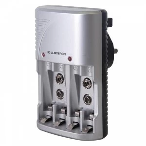 Image of Lloytron B1502 Compact Battery Charger For AA/AAA & PP9 UK Plug