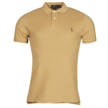 image of Polo Ralph Lauren PETRINA mens Polo shirt in Beige - Sizes EU S,EU M,EU L,EU XL