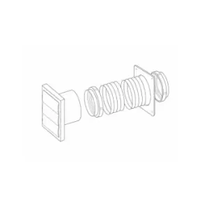 Image of Manrose 125mm Gravity Grille Kit (White) - 7216W