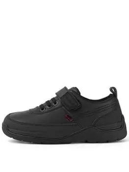 Image of Kickers Stomper Lo School Shoe - Black, Size 11 Younger