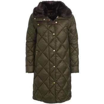 Image of Barbour Ballater Quilted Jacket - Sage/Dk Brown